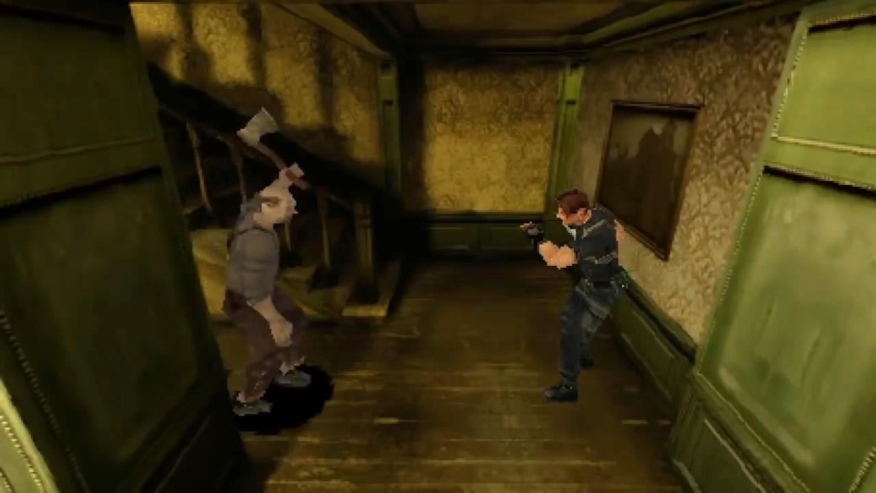 《生化危机4》PS1画质版Mod演示 全屏马赛克