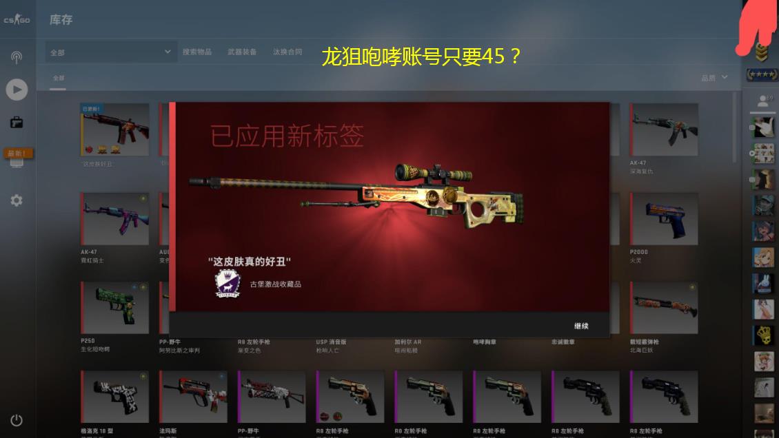 “CSGO龙狙咆哮只要45，抢到就赚”“我把我学费给你交了”